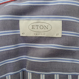 ETON CLASSIC Mens Navy stripe pattern shirt Size 43.