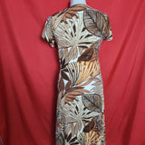 ARTIGIANO Womens Brown colour floral pattern Dress Size 12