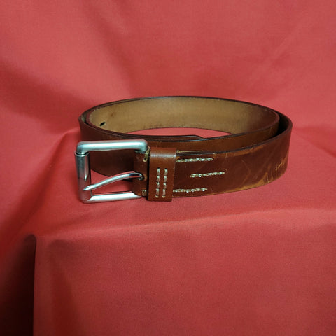 CLASSIC LEYVA COLLECTION Dark Brown Leather Belt Size 110/42