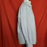 BAUKJEN Womens Light Blue striped shirt Size 14
