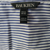 BAUKJEN Womens Dark Navy striped shirt Size 14