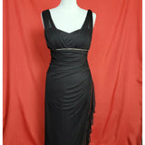 Betsy Adam by Linda Bernell Womens black dress with diamante size 8