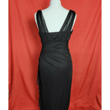 Betsy Adam by Linda Bernell Womens black dress with diamante size 8