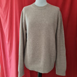 Mens 100% Cashmere Beige Jumper Made in Italy Size M