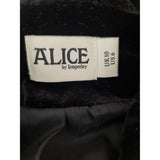 ALICE by Temperley Black Velour Waistcoat Size UK10 US6.