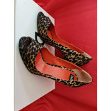 DOLCE & GABBANA High Heels Leoprad-Print open-toe Shoes Size 5 / 38.