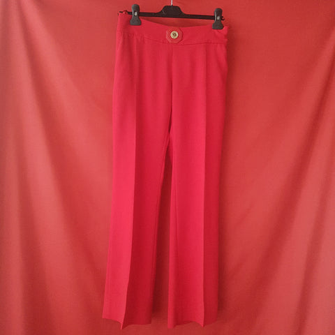 ELISABETTA FRANCHI Red Trousers Size 8
