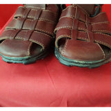 PAVERS Mens Brown Leather Sandals Size 7