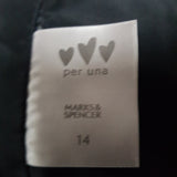 M&S Per Una Black White Jacket Size 14.