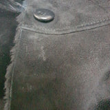 Temperley Black Suede Fur Vest Coat Size 8.