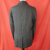 BURBERRY Womens Grey Linen Jacket Blazer Size 40 IT 8 UK