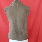 JOSEPH Womens Green Leather 100% Lambskin Fur Vest Size S