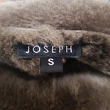 JOSEPH Womens Green Leather 100% Lambskin Fur Vest Size S