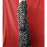VILSHENKO Black 100% Silk Long Dress Size 10.