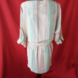FENDI Beige Green 100% Silk Dress Size 38 / M