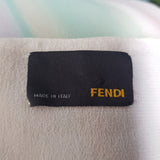 FENDI Beige Green 100% Silk Dress Size 38 / M