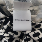 DIANE Von FURSTENBERG Black/White 100% Silk Wrap Dress Size 8 US M