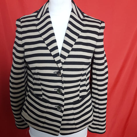 Hugo Boss Black Grey Stripe Jacket Blazer Size 12.