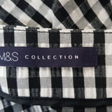 M&S Collection Check Black White Skirt Size 8 / 36.