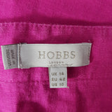 HOBBS Womens Crimson Linen Top Size 14 / 42
