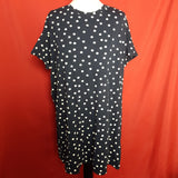 M&S Collection Navy White Dot Jersey Top Size 20.