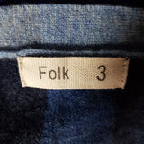 FOLK Mens Blue Cardigan Size 3 / M