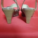 Peter Kaiser Brown Croc Pointed Heels Leather Shoes Size 4.5.