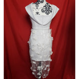 Asos White Party Mesh Dress Size 6 / 34.