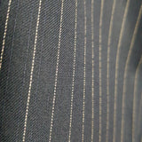 GIEVES No1 SAVILE ROW Mens Black Wool White Stripe Suit Size 42R