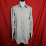 GIEVES & HAWKES Mens Red Mustard Stripe Shirt Size  16.5" /42cm