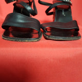 DOLCE & GABBANA Black Wedge Platform Heels Sandals Size 36