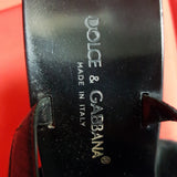 DOLCE & GABBANA Black Wedge Platform Heels Sandals Size 36