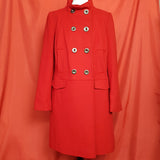 PLANET Red Wool Blend Coat Size 16