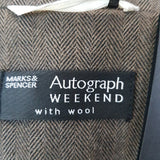 MARKS & SPENCER Autograph Womens Brown Jacket Size 16.