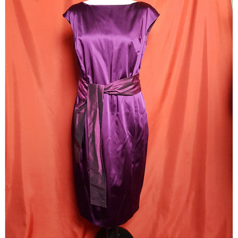 COAST Annora Raspberry Purple Satin Dress Size 16.