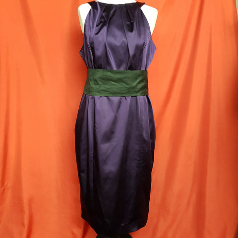 COAST Analee Satin Purple Dress Size 18.