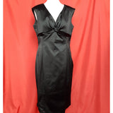 COAST Black Satin Dress Size 18.