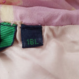 Boden Purple Flower Print Silk Long Skirt Size 16L.