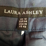 Laura Ashley Navy White Cotton Dress Size 18.