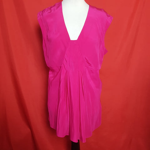COAST Pink 100% Silk Top Size 18.