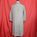 THE WHITE COMPANY Light Brown Linen Shirt Dress Size L.
