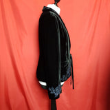 Monsoon Black Embroidered Velvet Jacket Size 16