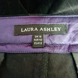 LAURA ASHLEY Black Stripe Trousers Size 16