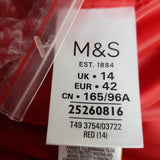 M&S Collection Red Short Trench Coat Size 14 / 42.