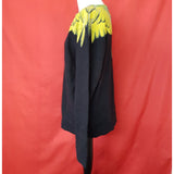 MARCELO BURLON Black Yellow Wings Sweatshirt Size L