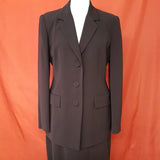 Patsy Seddon Dark Burgundy Skirt Suit Size 14