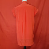 VINCE Red 100% Silk Top Size XS.