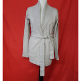 THE WHITE COMPANY Grey 100% Cashmere Belt Cardigan Size S