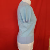 BRORA Blue Pure Cashmere Cardigan Size 12.