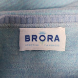 BRORA Blue Pure Cashmere Cardigan Size 12.